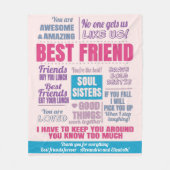 Beste vrienden BFF Bestie Quotes Fleece Deken (Voorkant)