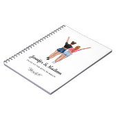 Beste vrienden BFF Besties Vriendschap Aangepaste Notitieboek (Linkerzijde)