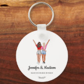 Beste vrienden BFF Besties Vriendschap Aangepaste  Sleutelhanger (Achterkant)