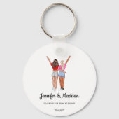 Beste vrienden BFF Besties Vriendschap Aangepaste  Sleutelhanger (Achterkant)
