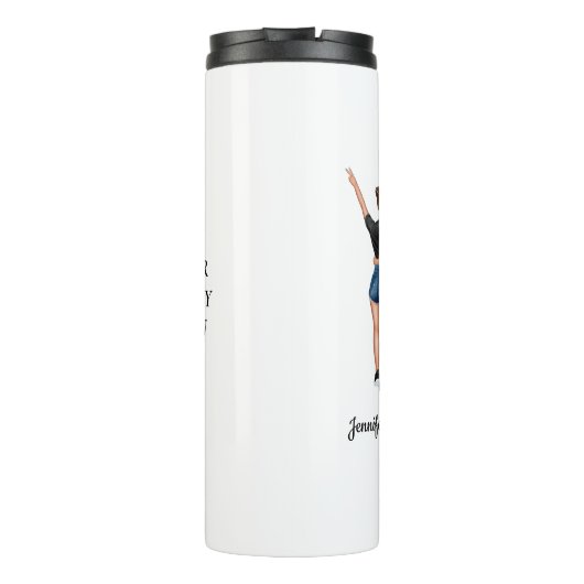 Beste vrienden BFF Besties vriendschap Aangepaste Thermosbeker (Achterkant)