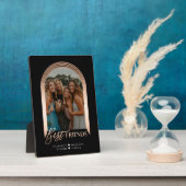 Beste Vrienden BFF Elegante Boog Frame Foto Aanden Fotoplaat (Zijkant)