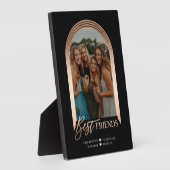 Beste Vrienden BFF Elegante Boog Frame Foto Aanden Fotoplaat (Zijkant)