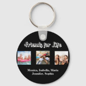 Beste vrienden BFF foto namen zwart wit Sleutelhanger (Achterkant)