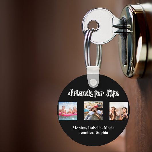 Beste vrienden BFF foto namen zwart wit Sleutelhanger