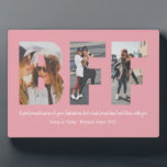 Beste vrienden BFF-fotocollage Besties Blush Pink Fotoplaat<br><div class="desc">Beste vrienden zijn de zussen die het leven ons geeft! Een eerbetoon aan de band slechts beste vrienden begrijpen, deze druk kenmerkt 3 van uw favoriete foto's van u en uw BFF. U kunt de foto, citaatnamen en kleur van de plak gemakkelijk aanpassen door "het"op sidebar tabel aan te passen....</div>