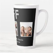 Beste vrienden BFF foto's zwarte zilver Latte Mok (Rechts)