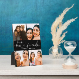 Beste Vrienden BFF Modern Elegant Hart Script Foto Fotoplaat