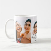 Beste Vrienden BFF Modern Elegant Hart Script Foto Koffiemok (Links)