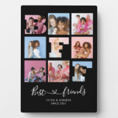 Beste vrienden BFF Photo Collage Black Heart Scrip Fotoplaat (voorkant)