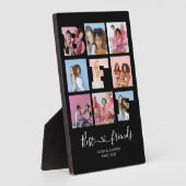 Beste vrienden BFF Photo Collage Black Heart Scrip Fotoplaat (Zijkant)
