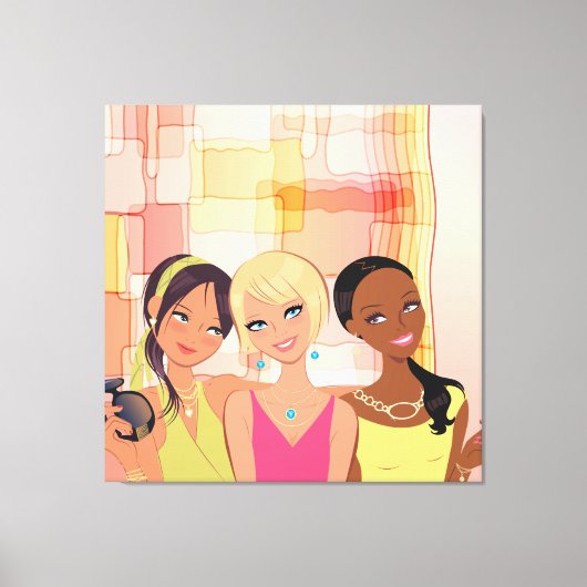 Beste vrienden BFF Wrapped Canvas (Voorkant)