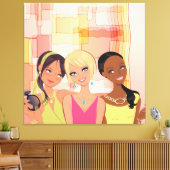 Beste vrienden BFF Wrapped Canvas (Insitu (Woonkamer))