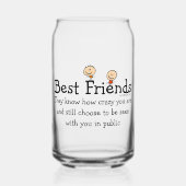 Beste vrienden blikvorm glas (Voorkant)