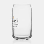 Beste vrienden blikvorm glas (Links)