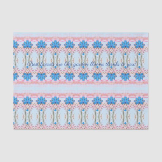 Beste Vrienden  Bloemen Tissue Papier (Voorkant)