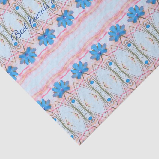 Beste Vrienden  Bloemen Tissue Papier (Detail)