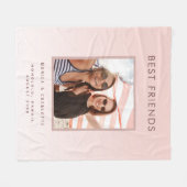 Beste vrienden blush roos gouden foto fleece deken (Voorkant (Horizontaal))