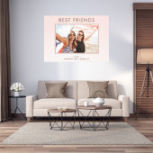 Beste vrienden blush roze rose goud foto canvas afdruk