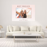 Beste vrienden blush roze rose goud foto canvas afdruk<br><div class="desc">Een chique blush roze gradiënt achtergrond. Personaliseer en voeg je eigen foto toe van je beste vriend van een vakantie,  feest of speciaal evenement. De tekst: Best Friends is geschreven met donkere rozen goudkleurige letters. Perfect als aandenken of als verjaardags- of kerstcadeau.</div>