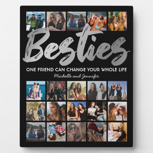 Beste vrienden | Bodemfotocollage Plaque Fotoplaat (Voorkant)