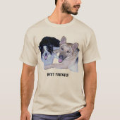 Beste vrienden Border Collie Duitse Herder Unisex T-shirt (Voorkant)