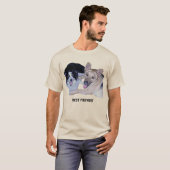 Beste vrienden Border Collie Duitse Herder Unisex T-shirt (Voorkant volledig)