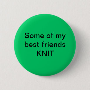 Beste vrienden breien ronde button 5,7 cm