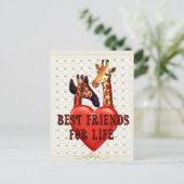 Beste vrienden briefkaart (Staand voorkant)