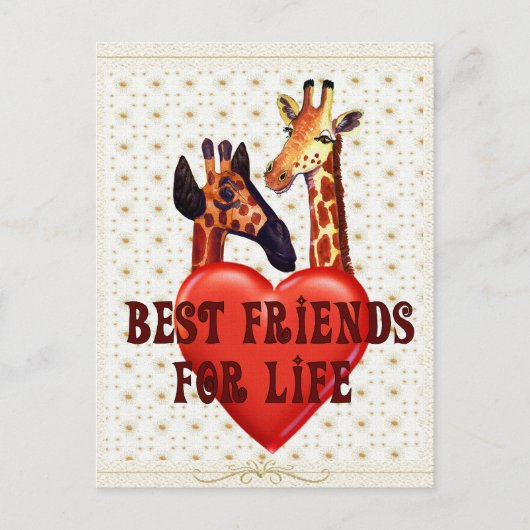 Beste vrienden briefkaart (Voorkant)