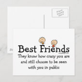 Beste vrienden briefkaart (Voorkant / Achterkant)