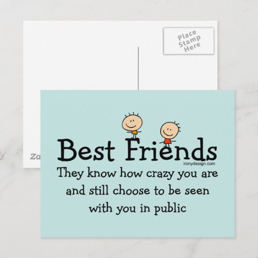 Beste Vrienden Briefkaart (Voorkant / Achterkant)
