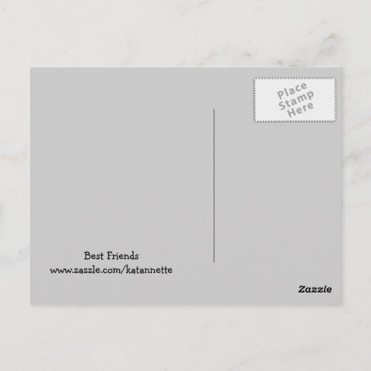 Beste vrienden briefkaart (Achterkant)