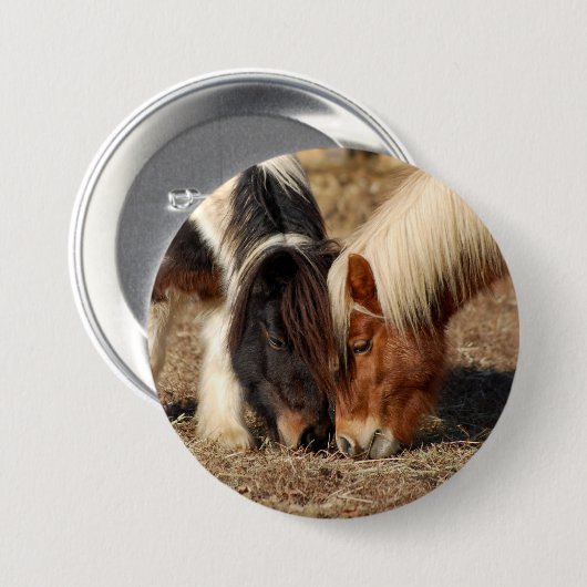 Beste vrienden! Button met twee pony's (Voorkant /achterkant)