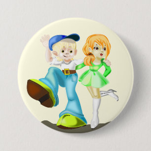 Beste vrienden Button - Uw kleur - Tekst