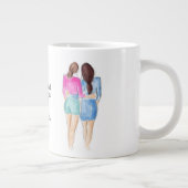 Beste Vrienden Cadeau Mok Twee Brunettes (Rechts)