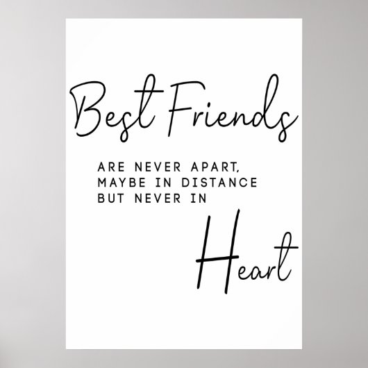 Beste vrienden cadeau voor haar poster (Voorkant)