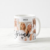 Beste vrienden | Casual script en multi-fotoraster Koffiemok (Voorkant rechts)