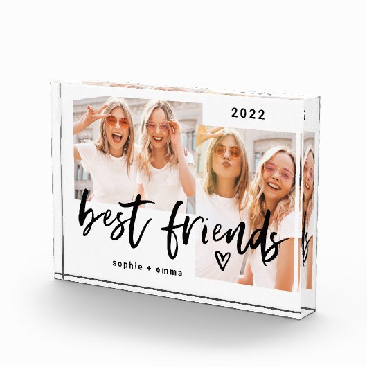 Beste vrienden | Casual script en twee fotorasters Fotoblokken (Rechts)