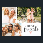 Beste Vrienden Chique Script Foto Poster<br><div class="desc">Een best friends foto poster print met ruimte voor 3 foto's. Personaliseer het met foto's van je vrienden om te geven als een uniek cadeau. Ontworpen voor u door Blackberry Boulevard.</div>
