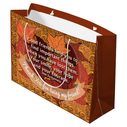 Beste vrienden, citaat large cadeautasje (Achterkant Gekanteld)