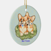 "Beste vrienden" Corgi Ornament (Rechts)