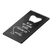 Beste vrienden creditkaart flessenopener (Voorkant Gekanteld)