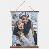 Beste vrienden Creëer je eigen aangepaste foto Hangend Wandkleed (Voorkant)