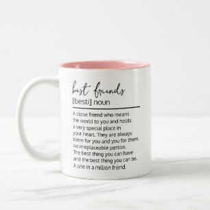 Beste vrienden definitie met foto tweekleurige koffiemok