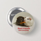 Beste vrienden delen alles ronde button 5,7 cm (Voorkant /achterkant)
