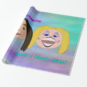 Beste vrienden die Papper oppakken Cadeaupapier (Uitgerold)