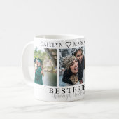 Beste vrienden door dik en dunne drie foto koffiemok (Voorkant links)