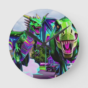 Beste Vrienden - Draak en Dinosaurus Wandelen Ronde Klok
