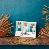 Beste vrienden Drie Persoonlijke foto's Fotoplaat (Zijkant)